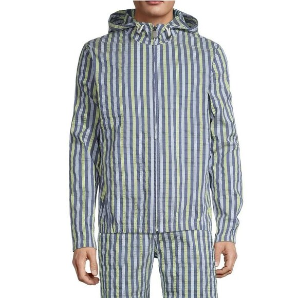 Canali Seersucker Stripe Lightweight Jacket - Picture 1 of 16